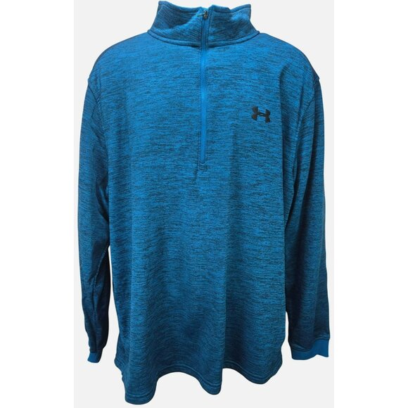 Under Armour Mens XXL ColdGear Loose Fit Blue Quarter-Zip Pullover - Picture 1 of 8